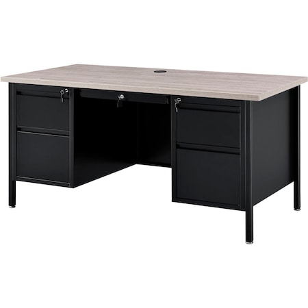 Interion By Global Industrial Teacher's Desk, 30 in D X 30-1/2 in H, 60 in W X 695632GY